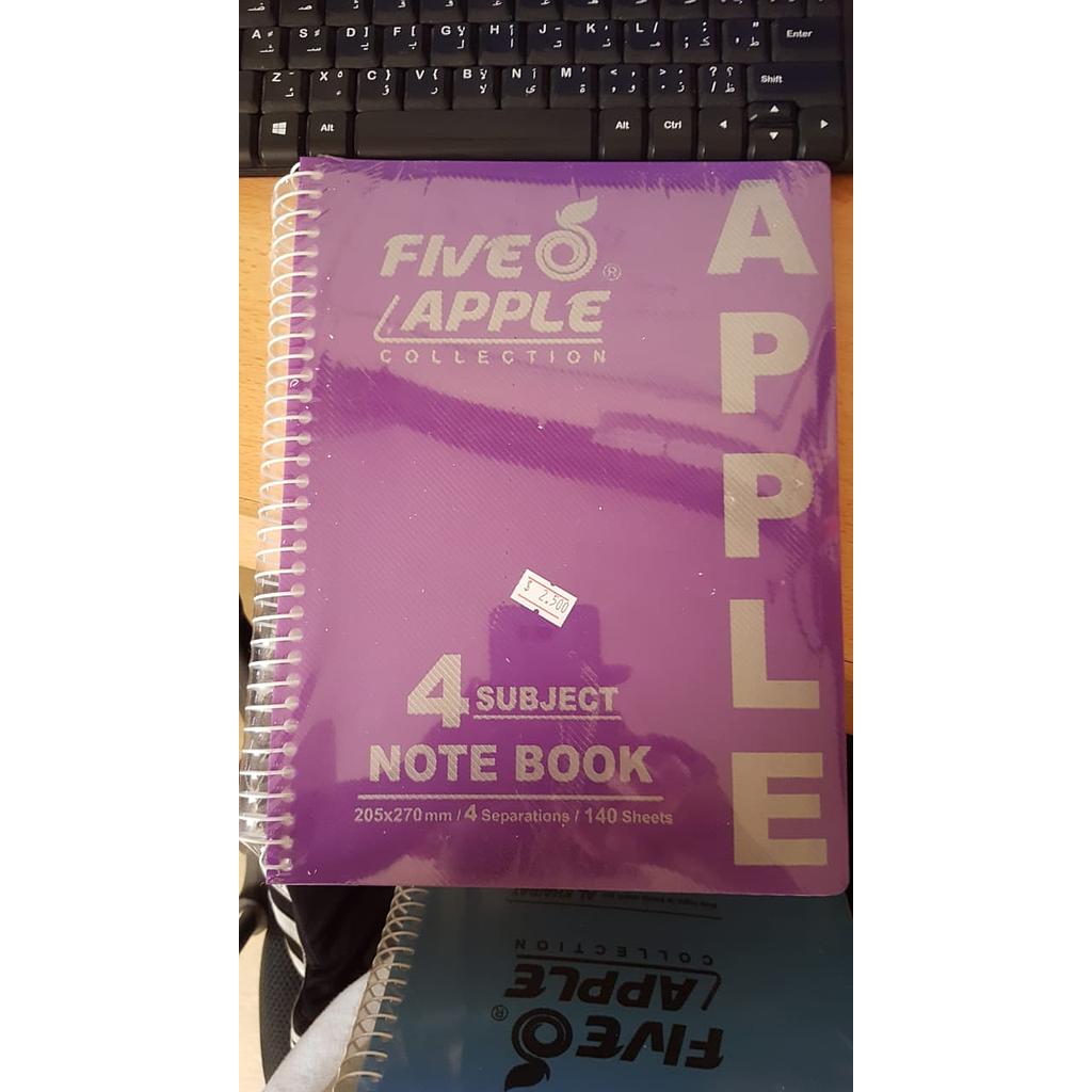 [4 ماده] دفتر 4 ماده 140 ورقه apple